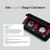 Two Slot Watch Roll - Black Cherry