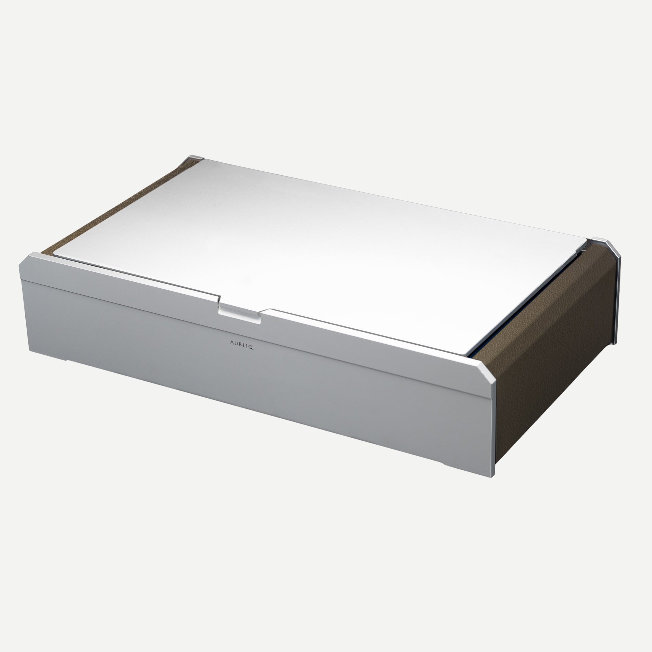 AUBLIQ Watch Box Silver 10 Slot + Strap Slot