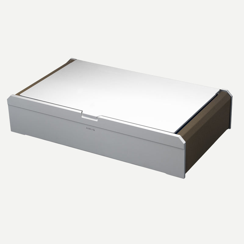 AUBLIQ Watch Box Silver 10 Slot + Strap Slot