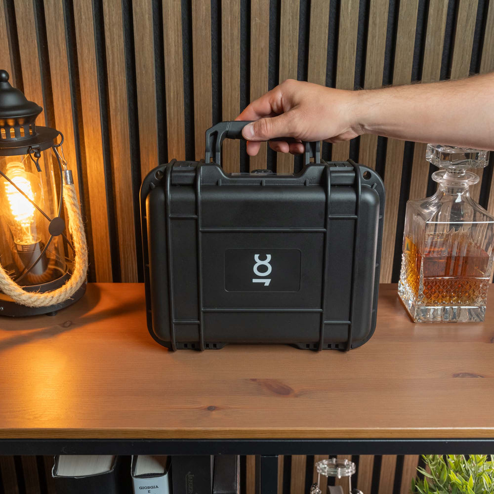 All Black 6 Slot Watch Box Hardcase