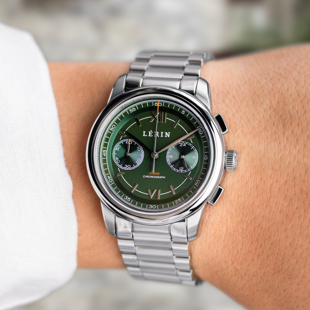 LÈRIN Hybrid Chronograph - Pine Green Steel