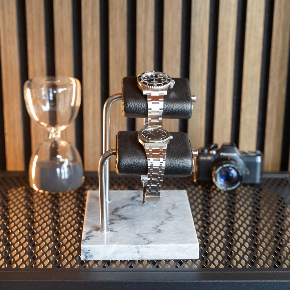 Watch Stand Duo - Grey Marble