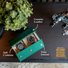 Information about the Green Saffiano 2 slot watch roll