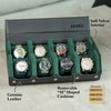 Personalized Hexagon Black Green 8 Slot Watch Box