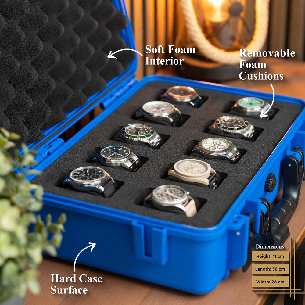 Ocean Blue 10 Slot Watch Box