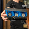Personalized Watch Roll Large - Black Blue