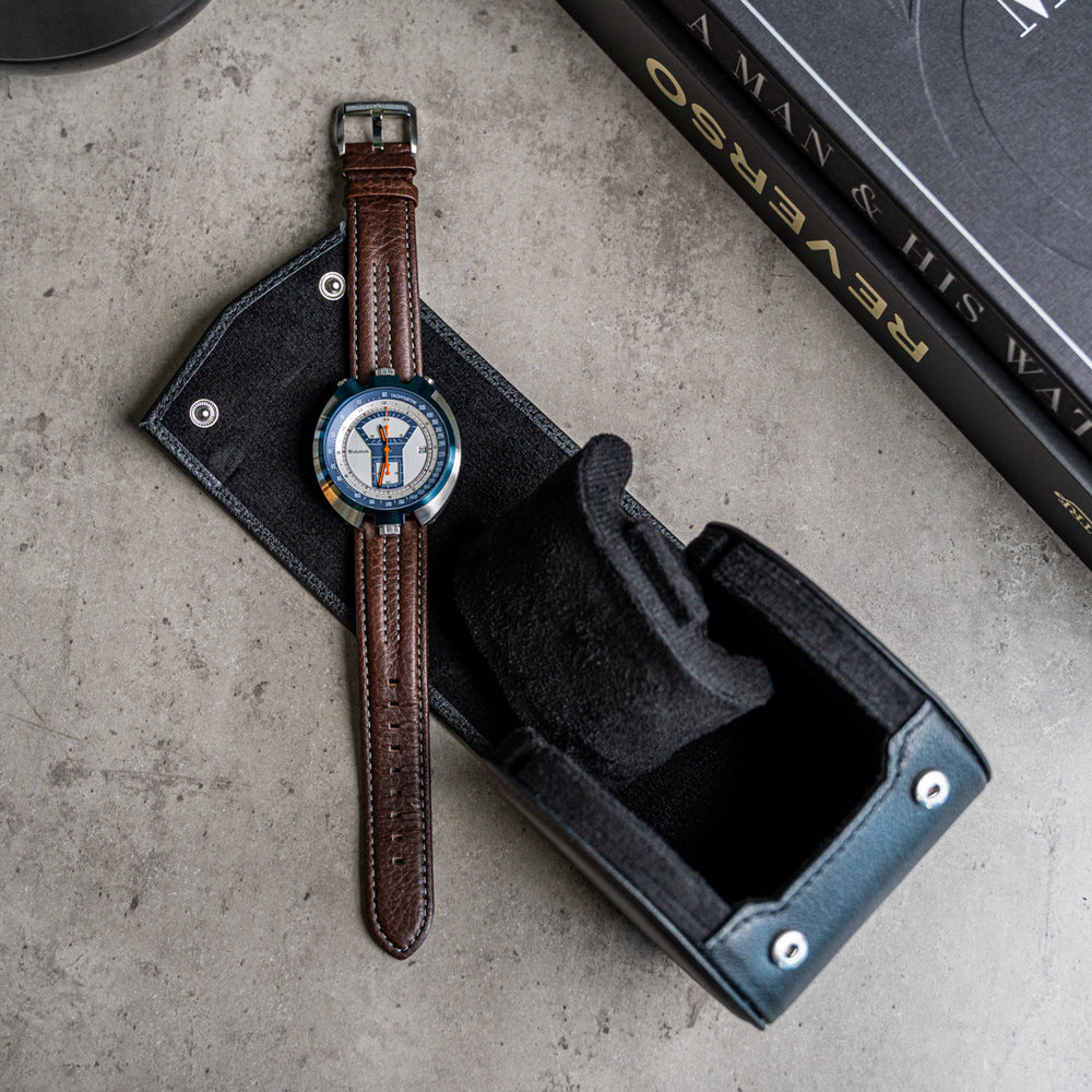 Personalized watch roll for 1 watch All Black 
