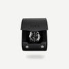 Personalized single watch roll in all black with the name LUCA engraved
