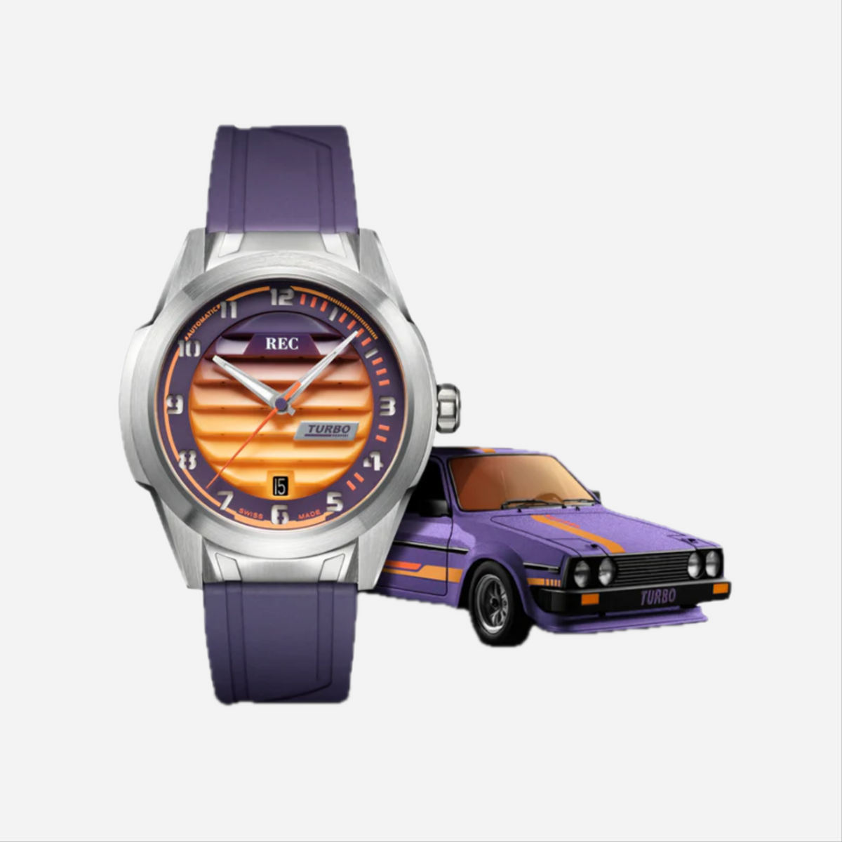 REC Watches Turbo PurpleNeon　自動巻き時計 REC Watches Turbo PurpleNeon - 5.447 kr - Free shipping