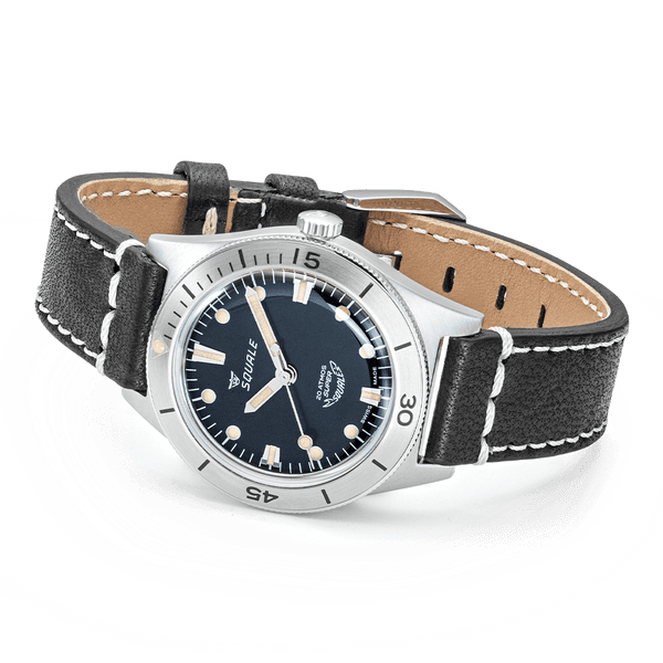 Super-Squale Sunray Black Leather