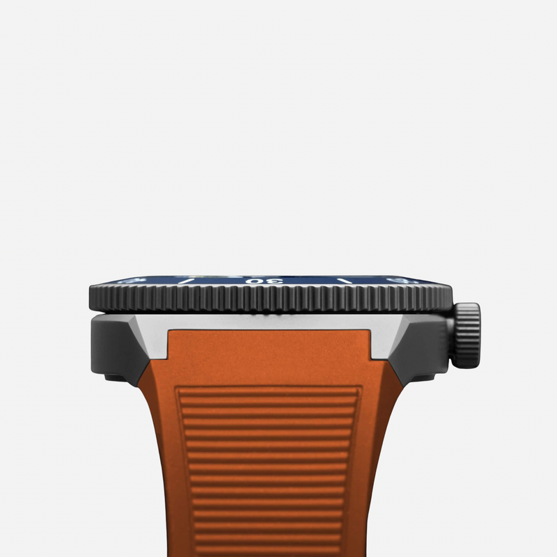 Nautage Diver II – Silver/Blue – Orange strap