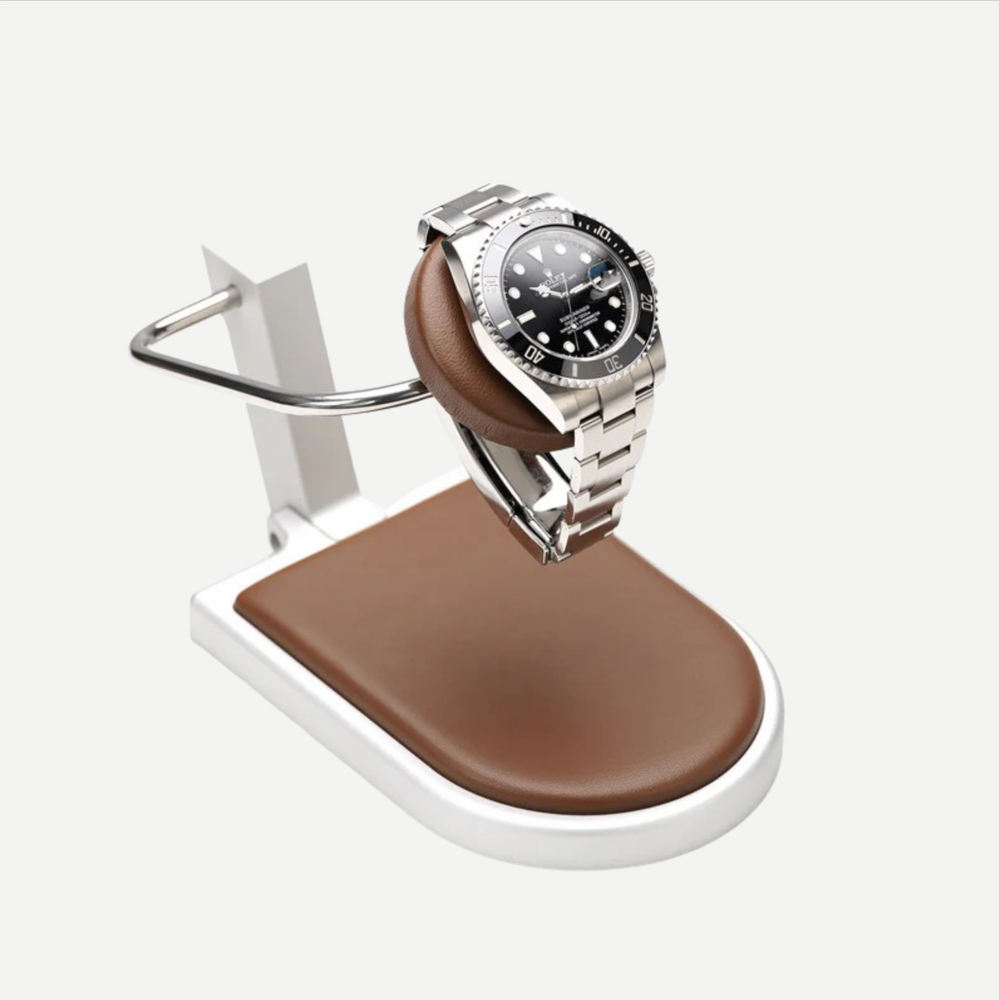 AUBLIQ Watch Stand Silver Brown