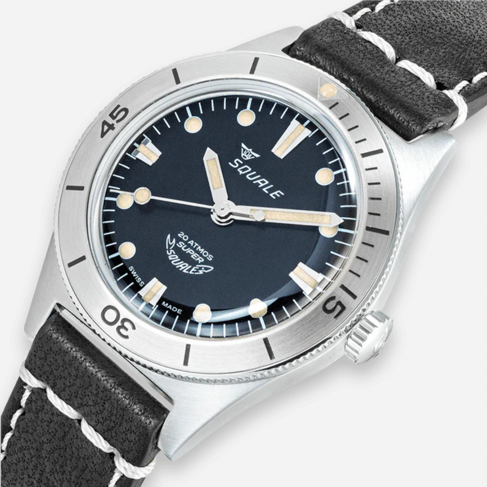 Super-Squale Sunray Black Leather