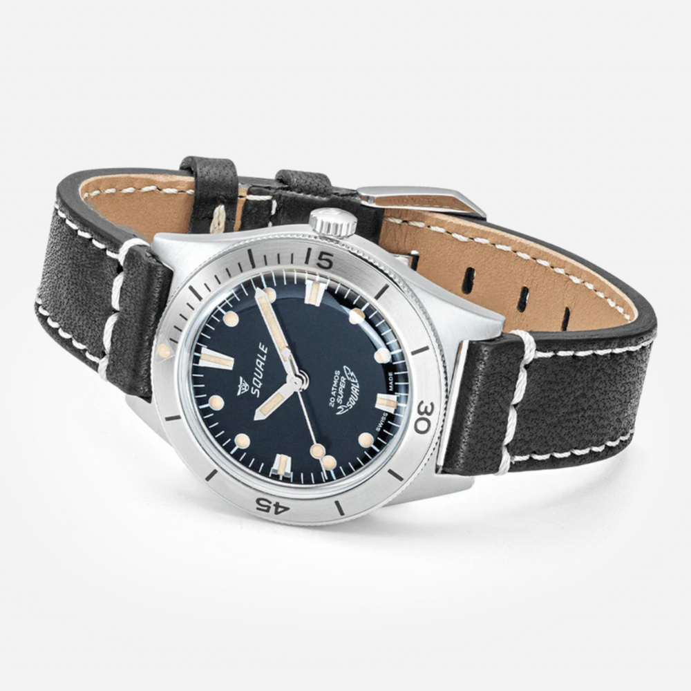 Super-Squale Sunray Black Leather