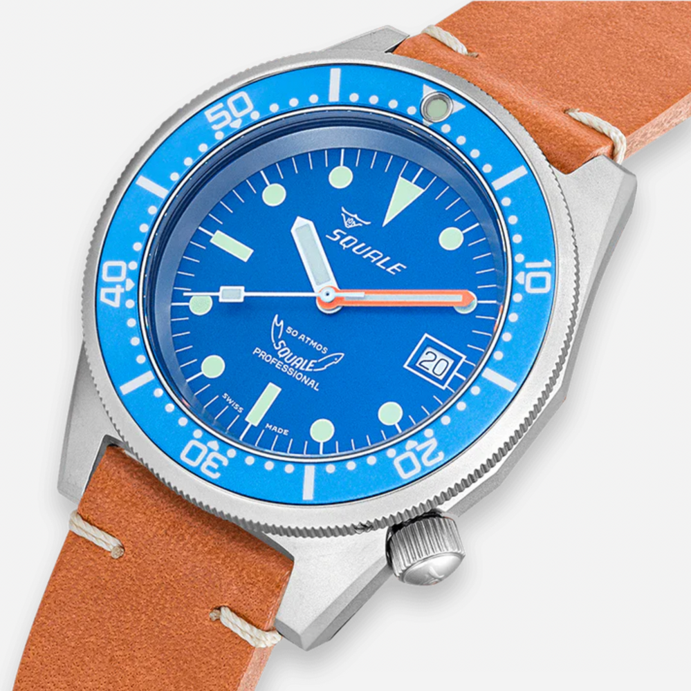 Squale 1521 Blue Blasted Leather