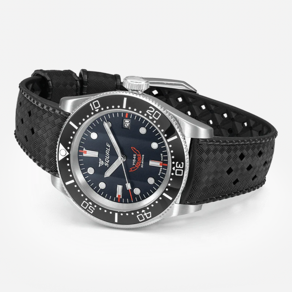 Squale 1545 Black Rubber