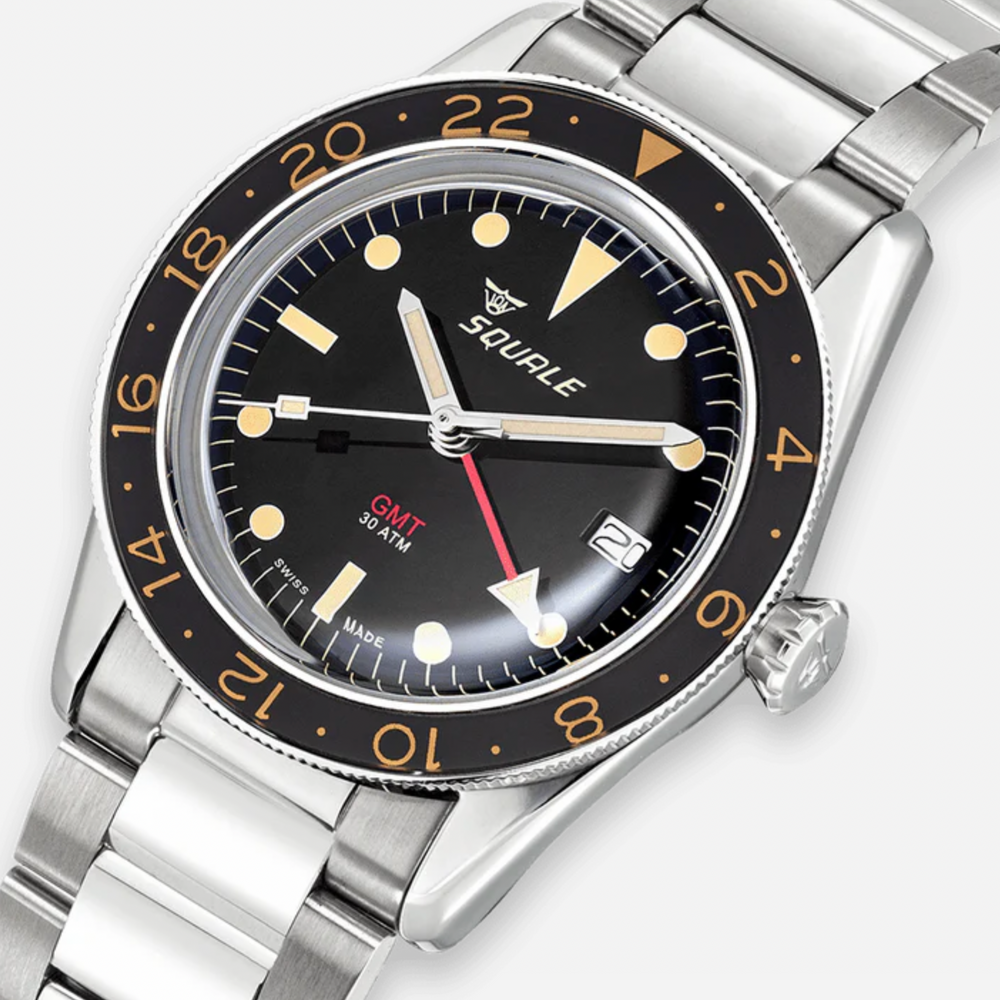 Squale Sub-39 GMT Vintage Black Bracelet
