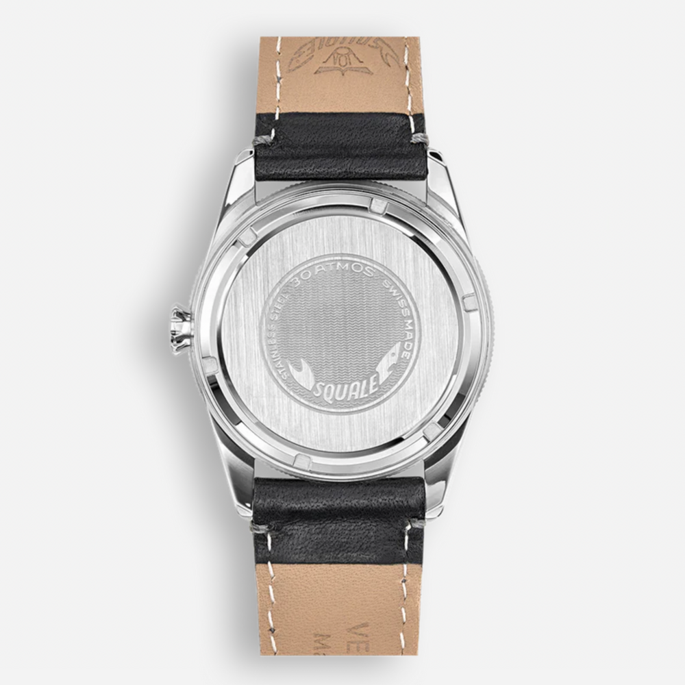 Squale Sub-39 GMT Vintage Black Leather