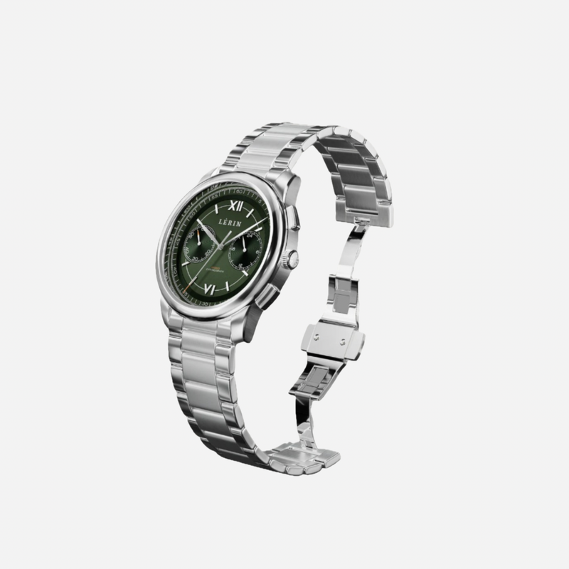 LÈRIN Hybrid Chronograph - Pine Green Steel