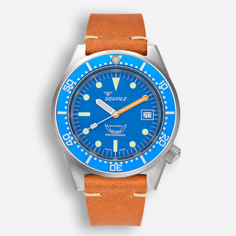 Squale 1521 Blue Blasted Leather