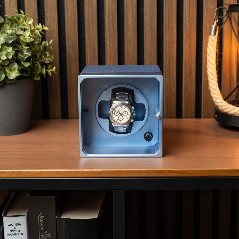 Square Watch Winder Blue