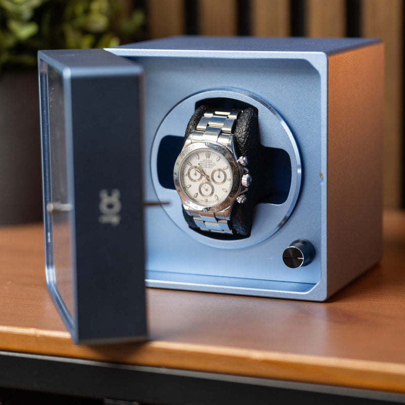 Square Watch Winder Blue