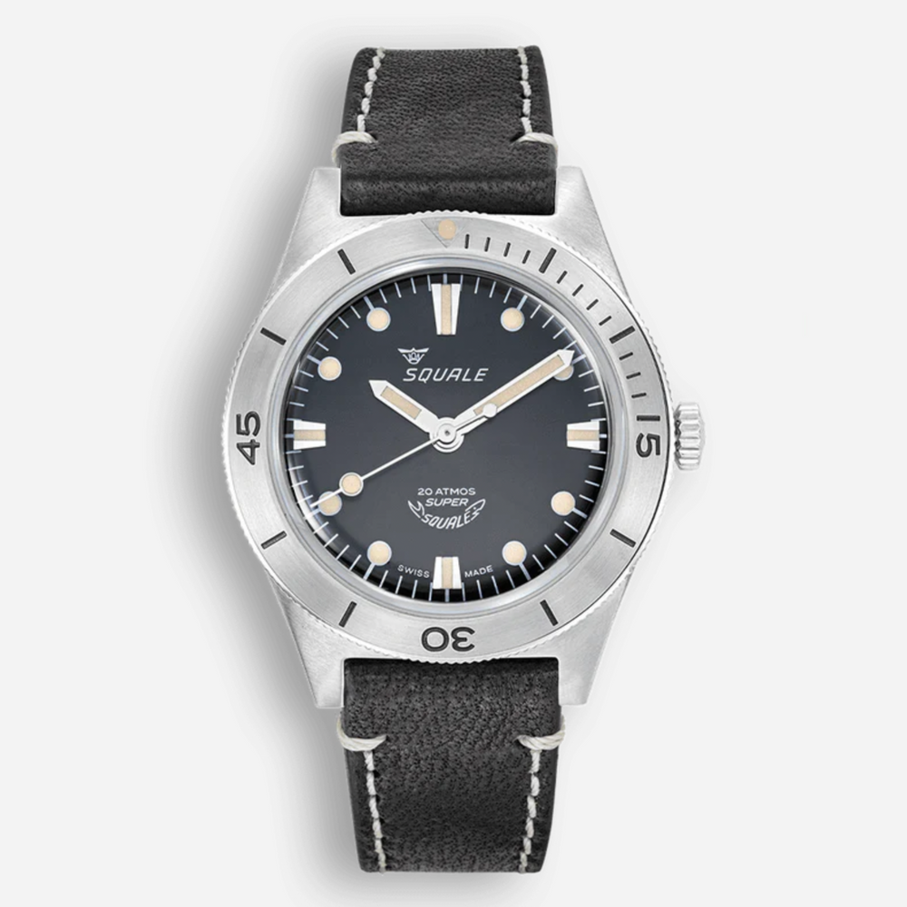 Super-Squale Sunray Black Leather