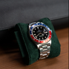 Watch cushion for the 4 slot watch roll in green