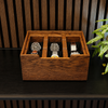 Morelund 6 Slot Wood Watch Box Dark Oak Black
