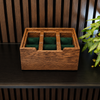 Morelund 6 Slot Wood Watch Box Dark Oak Green