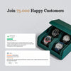 Hexagon Green Saffiano 4 Slot Watch Box