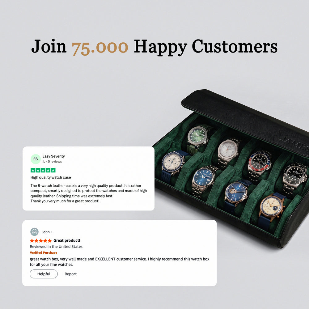 Personalized Hexagon Black Green 8 Slot Watch Box