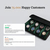 Personalized Hexagon Black Green 8 Slot Watch Box