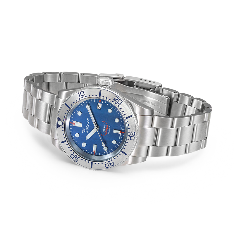 Squale 1545 Steel Blue Bracelet