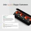 Personalized Watch Roll Black Orange - Add name or initials