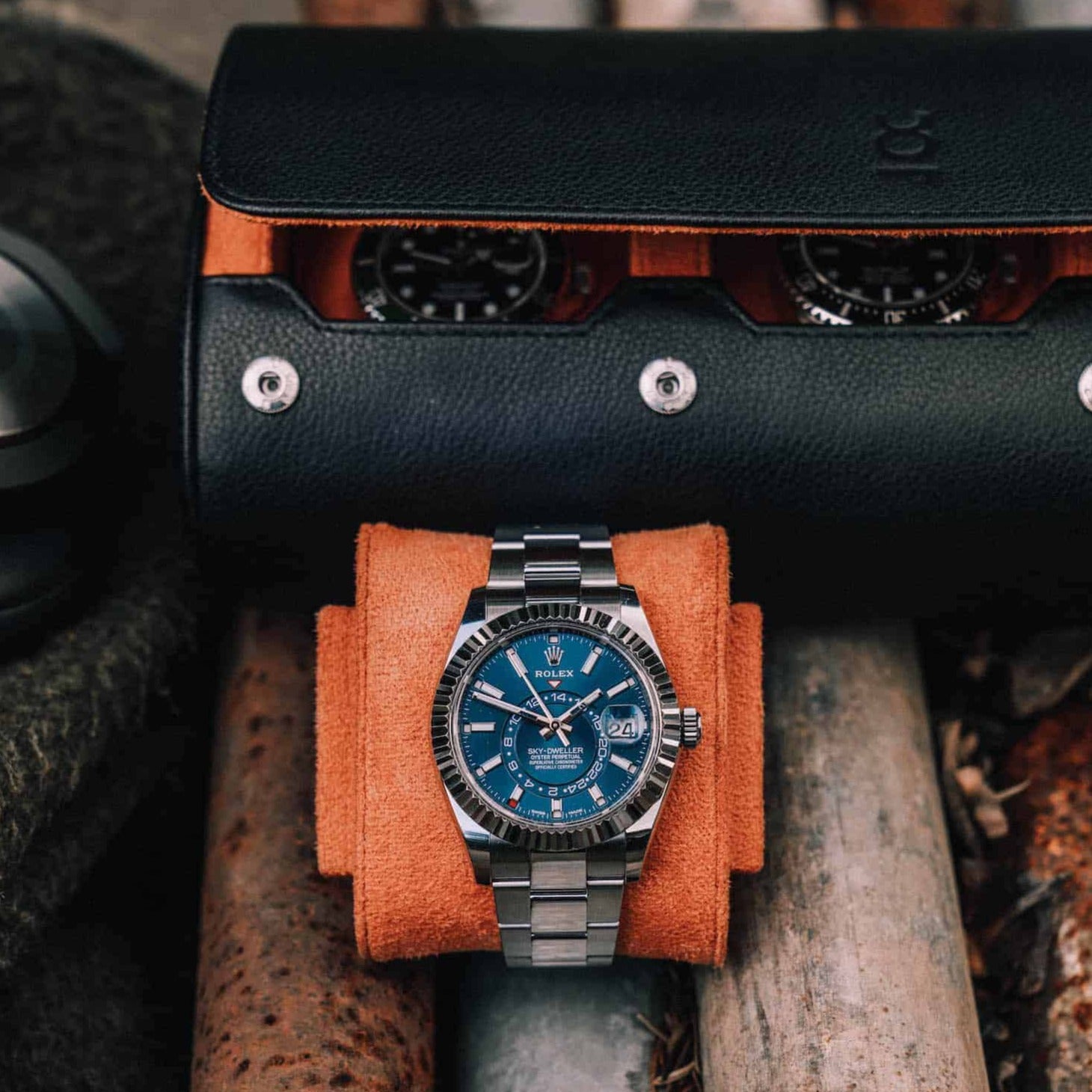 Travel Watch Roll Large - Black Orange - $164 - Free shipping