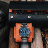Black Orange Watch Roll for three watches cushion