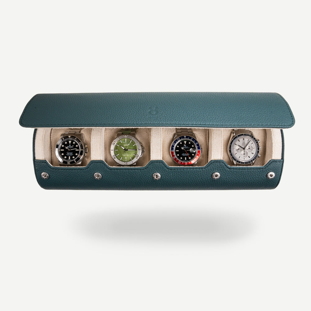 Watch Roll Extra Large Dark Green Litchi