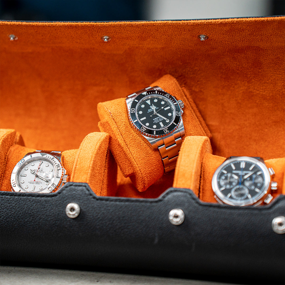 Travel Watch Roll Extra Large - Black Orange - $186 - Free shipping