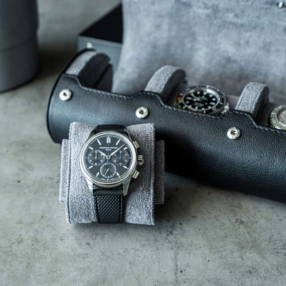 Cushion from the Watch Roll Large Black Grey 